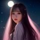 用户夜猫子的头像，戴眼镜的女性在夜间灯光下